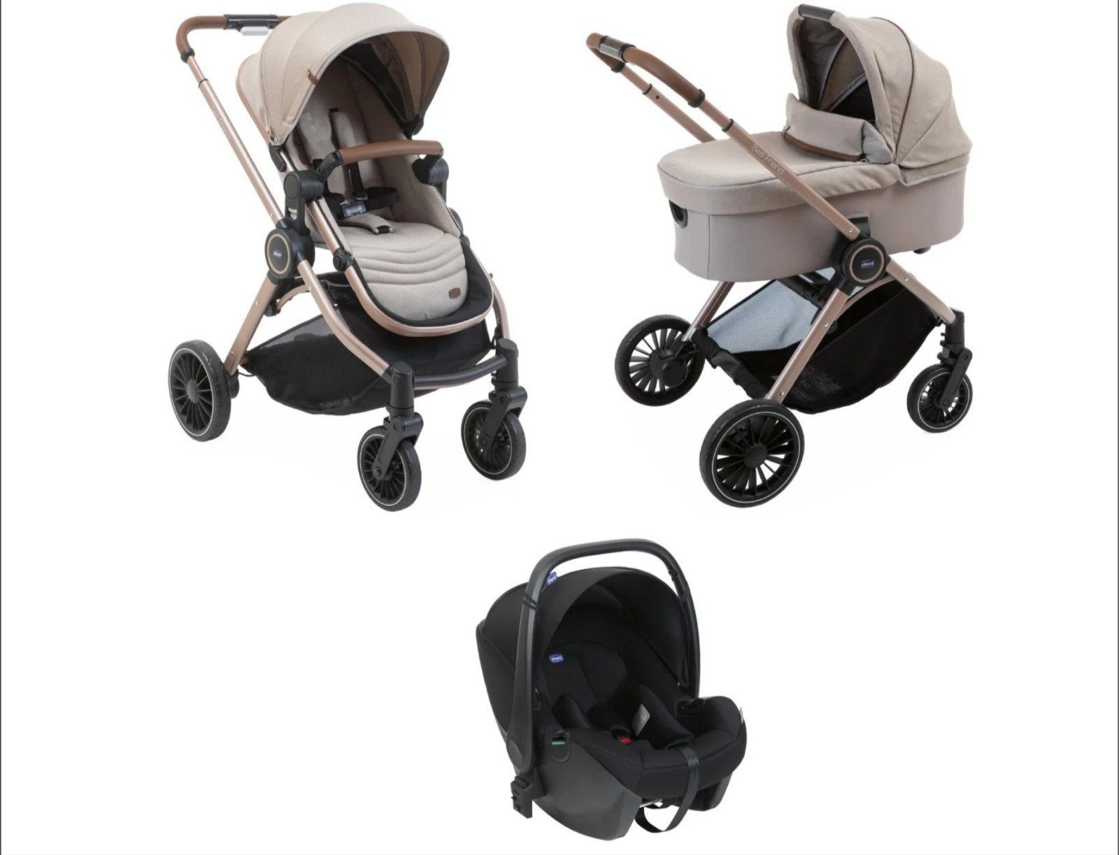Pack Trio : Poussette Best Friend Pro + Nacelle + Siège, Autres marques, Poussette combi, Avec siège auto, Comme neuf