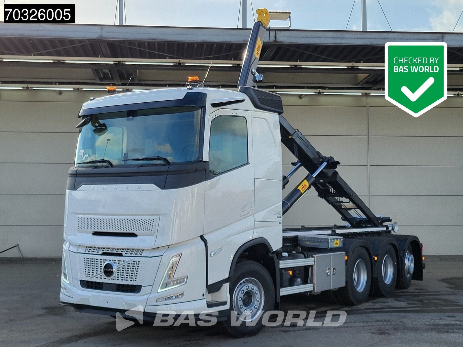 Volvo FH Aero 540 8X4 NEW! HYVA 30-62 S Heavy Durt Container, Auto's, Automaat, Euro 6, 397 kW, Wit
