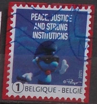 België 2025 smurfen, Postzegels en Munten, Verzenden, Gestempeld, Gestempeld