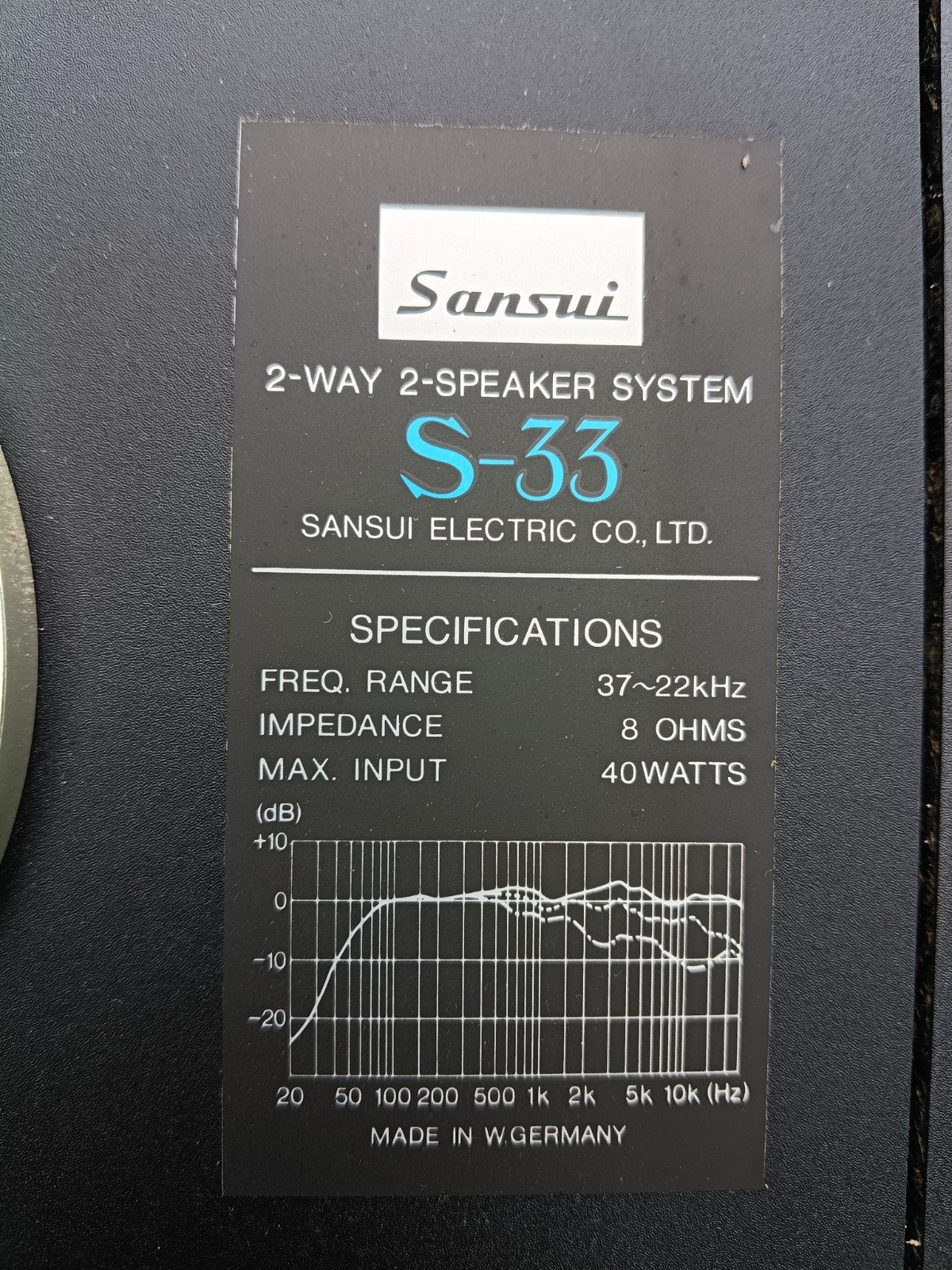 Haut-parleur Sansui S-33, 60 à 120 watts, Enlèvement, Utilisé, Enceinte d'étagère