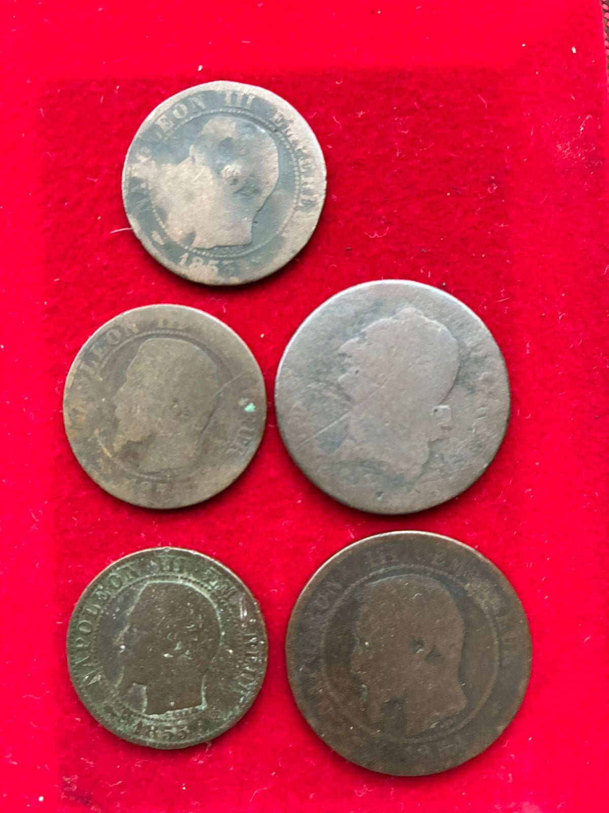 Napoleon 3 oude munten, Ophalen