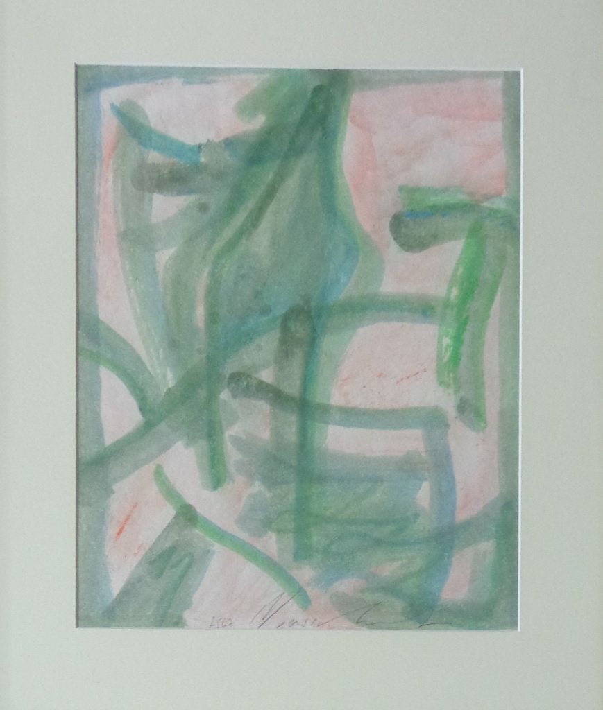 ONLEESBAAR / ABSTRACTIE / ORIGINEEL / 73x63cm / KADER / SIG, Antiquités & Art, Enlèvement