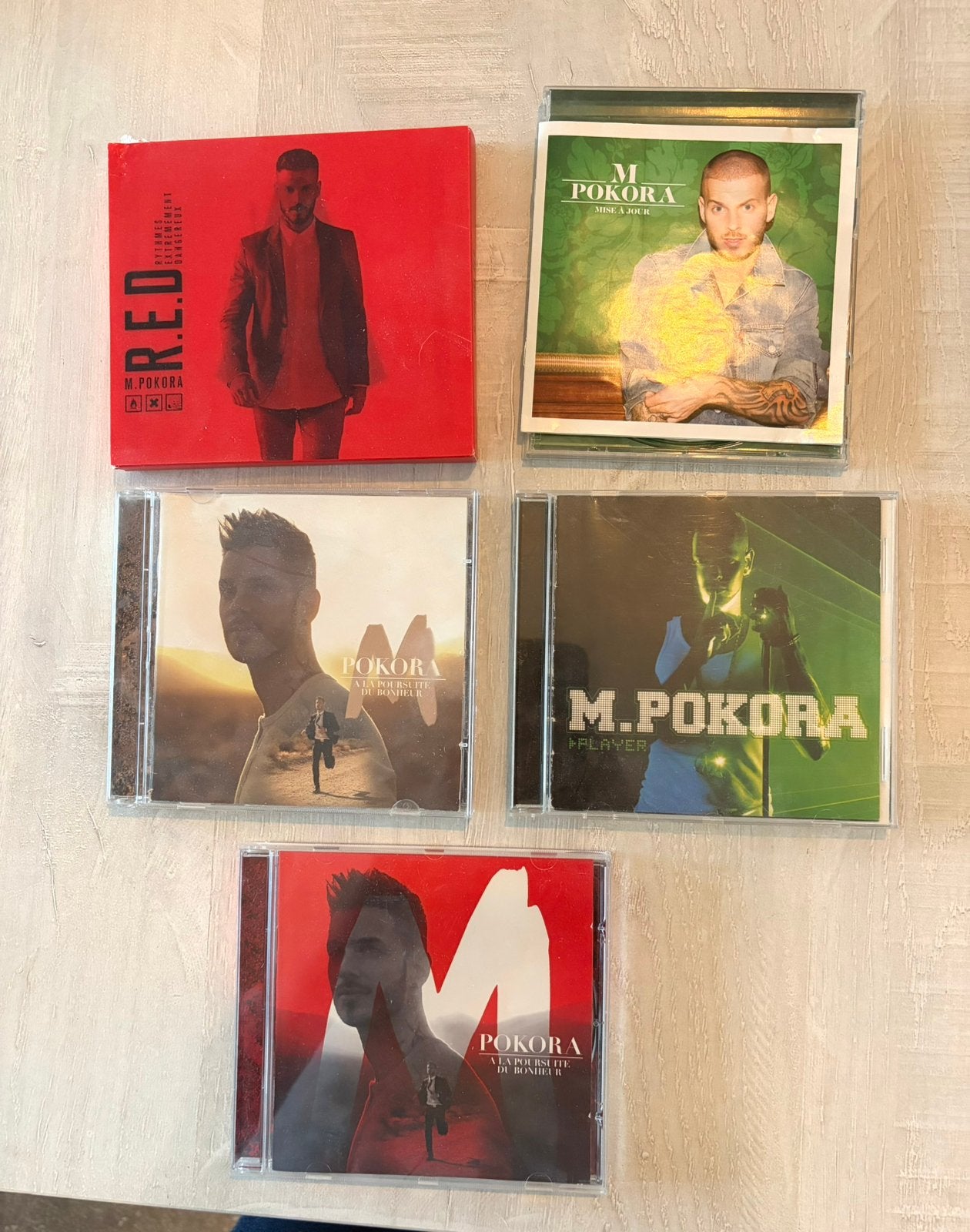 Lot de 5 albums CD - M. Pokora, Enlèvement ou Envoi, Comme neuf, Album