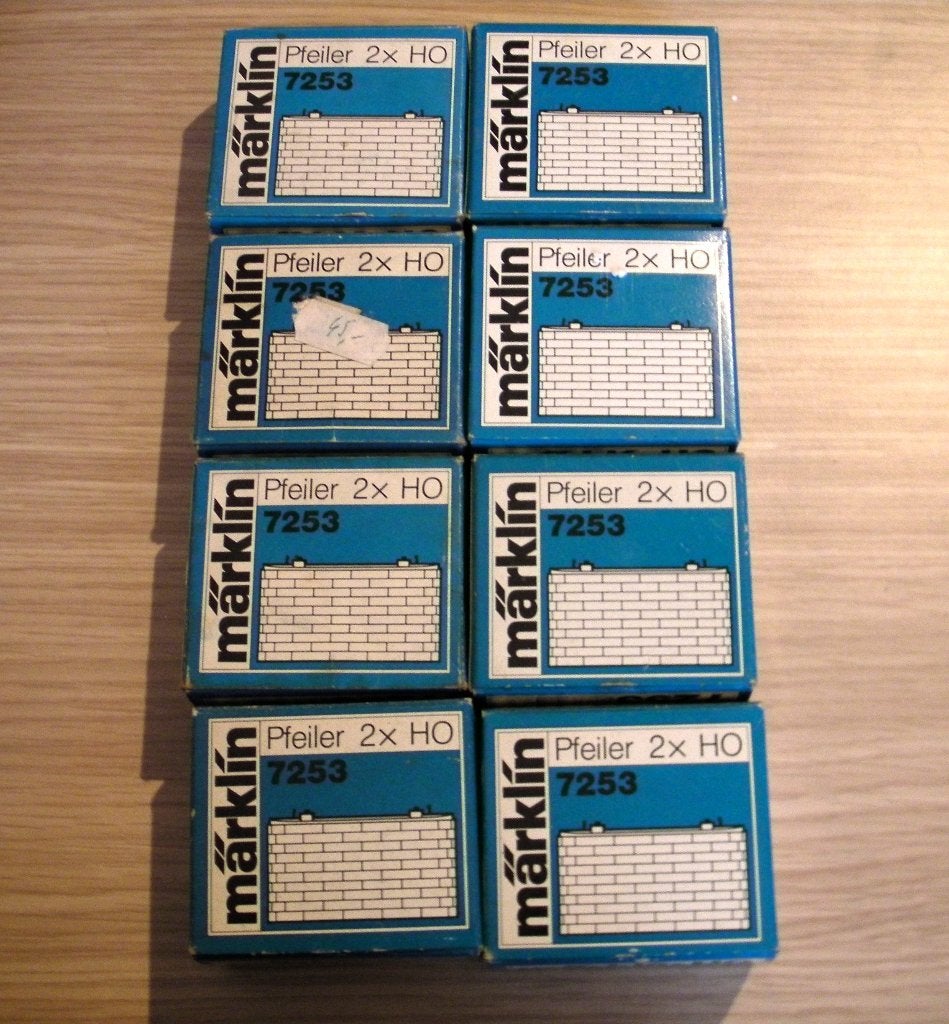 lot de 8 boites de 2 Pilier de pont Marklin 7253, Hobby & Loisirs créatifs, Enlèvement ou Envoi, Utilisé, Pont, Tunnel ou Bâtiment