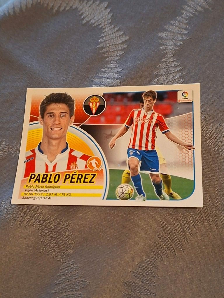 Panini / Sticker : Pablo Perez/Sporting de Gijon/2016-2017, Ophalen of Verzenden, Nieuw, Poster, Plaatje of Sticker