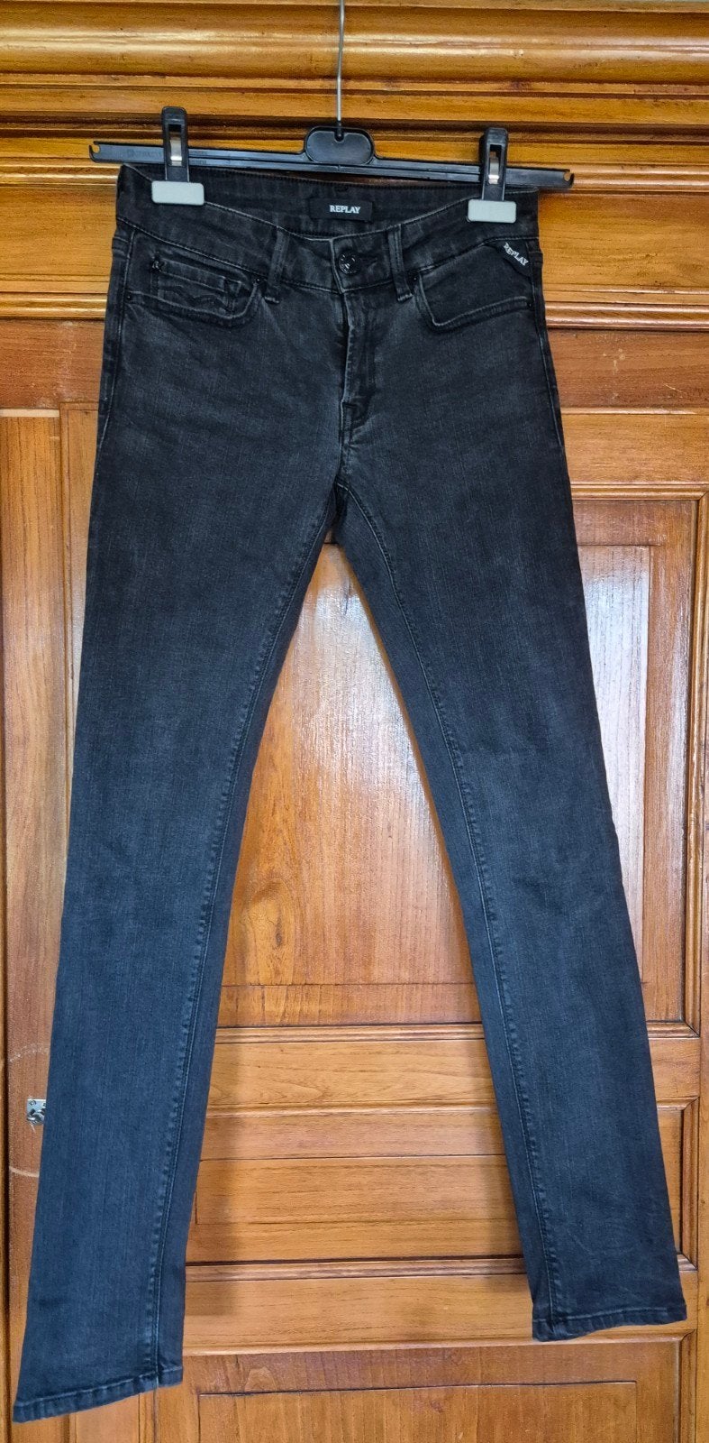 Stijlvolle Replay Luz jeans zwart, maat W27, Kleding | Dames, Ophalen of Verzenden, Zwart