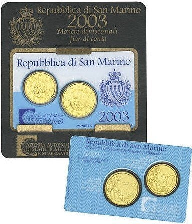 Blister Saint-Marin 2003, Timbres & Monnaies, Monnaies | Europe | Monnaies euro, Enlèvement ou Envoi, Saint-Marin