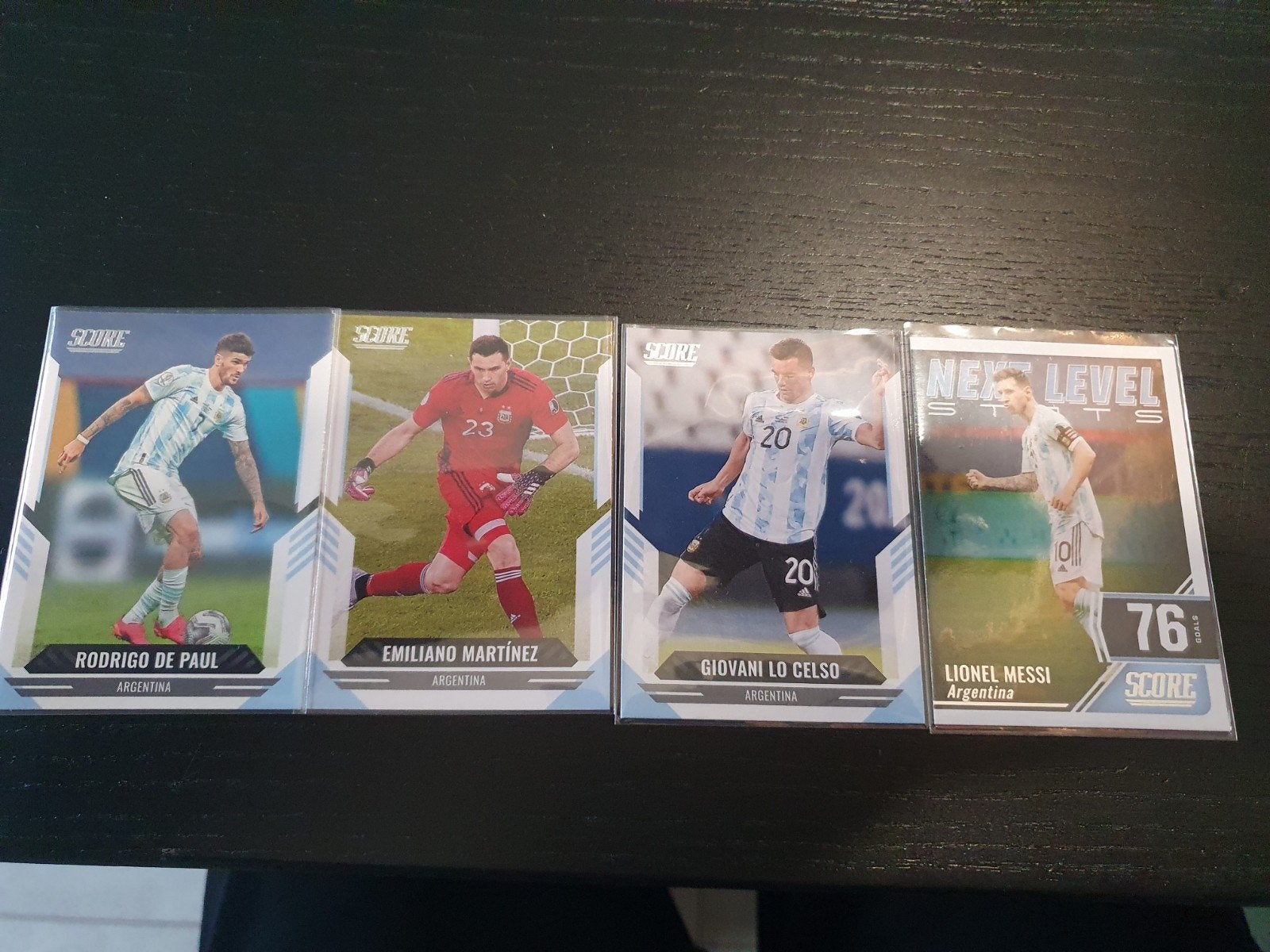 Argentinië Lionel Messi Lot Panini 2021 4 kaarten, Ophalen of Verzenden, Nieuw, Meerdere plaatjes
