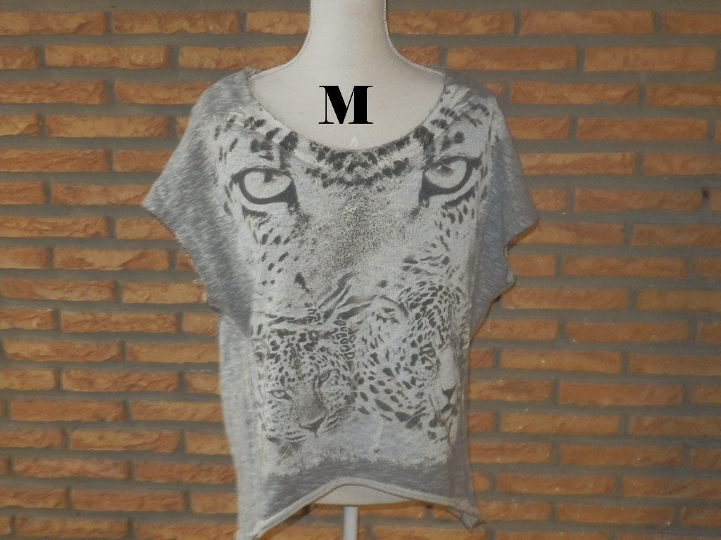 (145)- tee shirt femme t.M gris = cache cache =, Cache cache, Manches courtes, Taille 38/40 (M), Gris