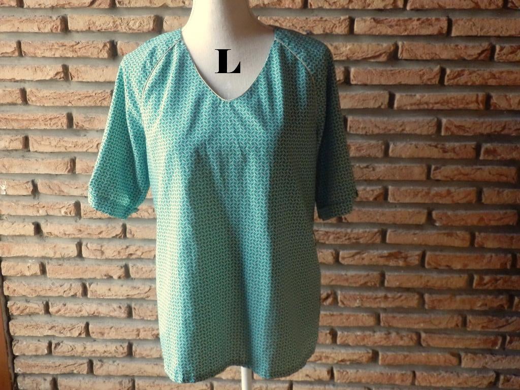 (199)- blouse femme t.L verte - by one -, Kleding | Dames, Maat 38/40 (M), By one, Ophalen of Verzenden, Zo goed als nieuw