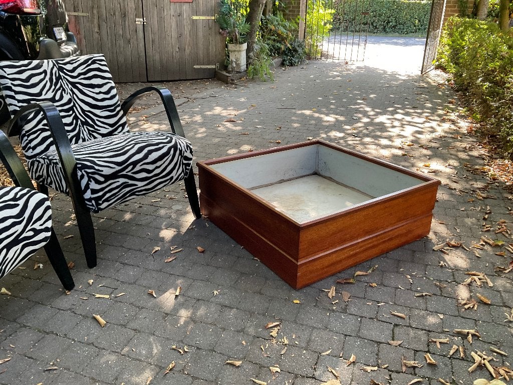 Vintage plantenbak op wieltjes, Antiek en Kunst, Ophalen