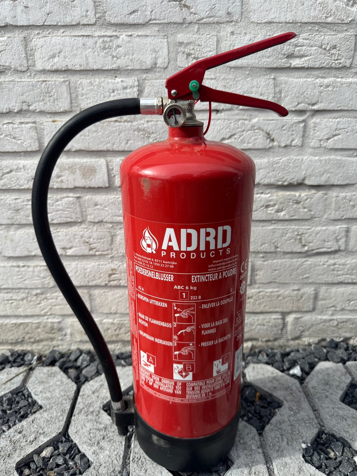 ABC poederbrandblusser 6 kg BENOR goede staat, Huis en Inrichting, Ophalen, Zo goed als nieuw, Brandblusser