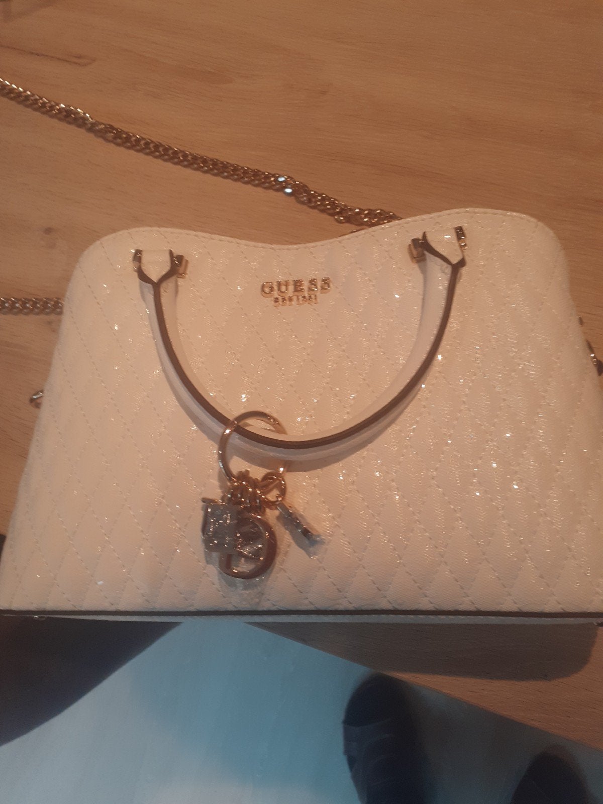 handtas guess, Handtassen en Accessoires, Ophalen, Zo goed als nieuw, Wit, Handtas