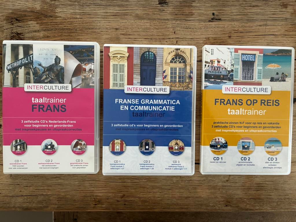 Leer Frans 3x3 cd’s, Ophalen, Zo goed als nieuw