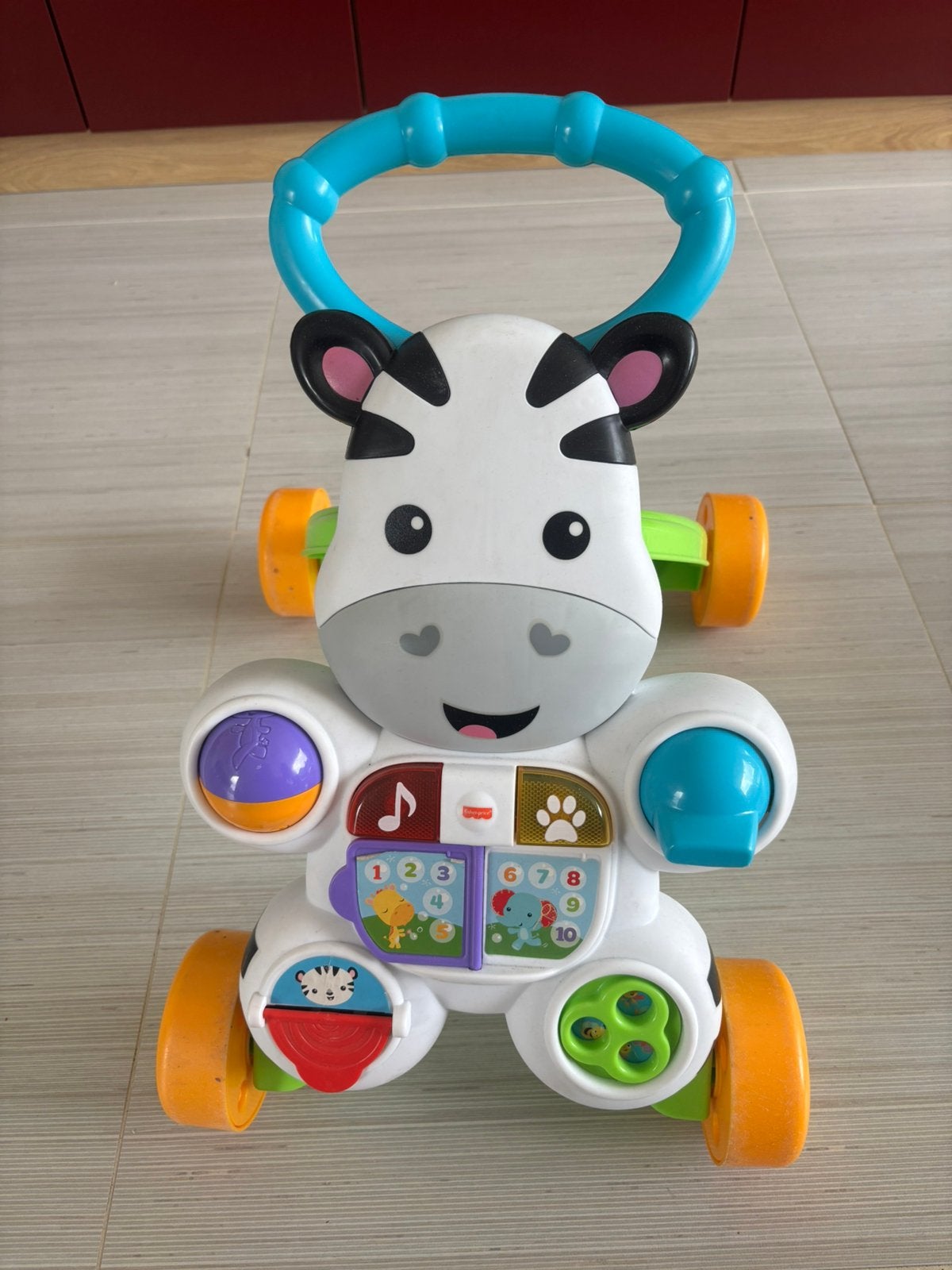 Zebra Fisher Price, Ophalen, Gebruikt, Duw- of Trekspeelgoed, Met licht