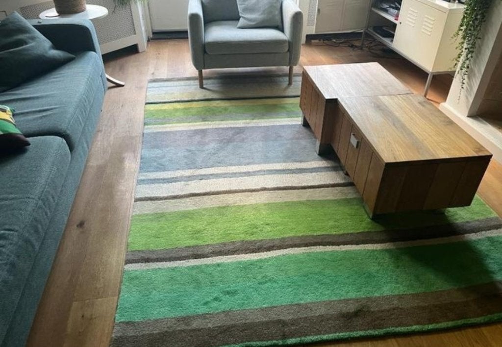 Tapis Ikea Stockholm 240x170cm couleurs à rayures, Maison & Meubles, Enlèvement, Comme neuf, Autres couleurs, Tapis