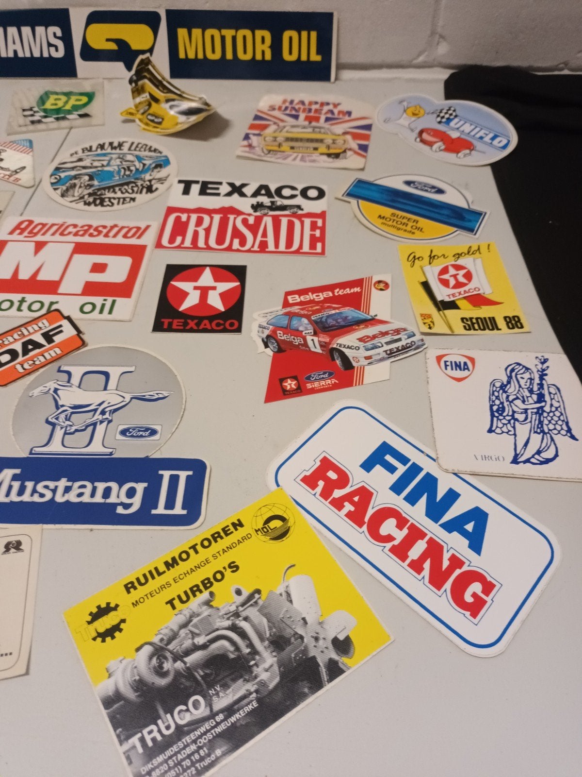 Lot Vintage Motorsport & Auto Stickers (Jaren '70/'80) – o.a, Ophalen of Verzenden