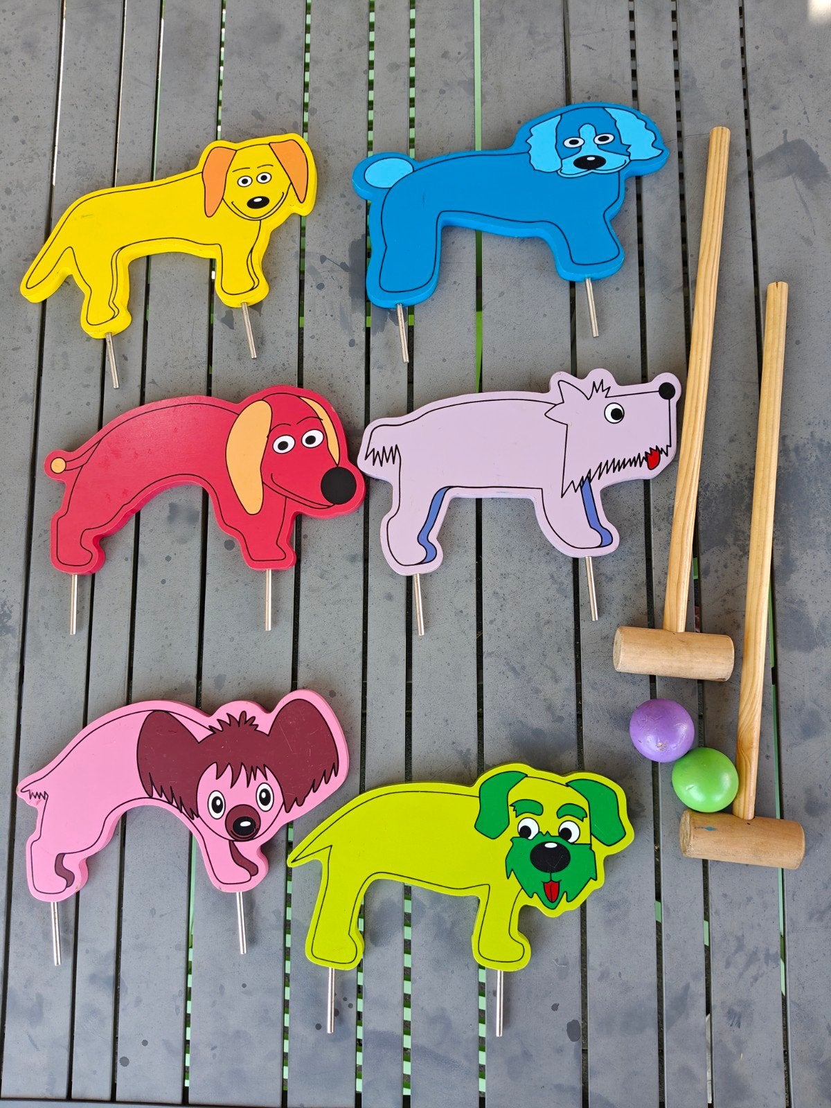 Kids croquet spel met dieren, Ophalen