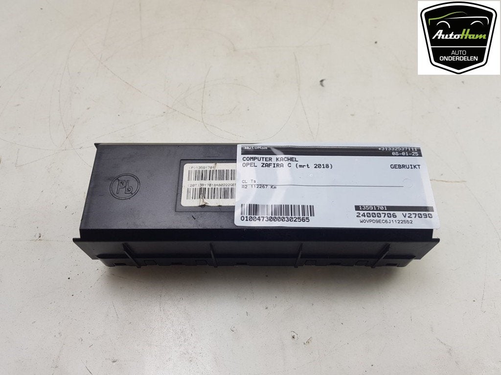 ORDINATEUR GESTION TEMPERATURE Opel Zafira Tourer (P12), Dhr. J. Ham, Administratie@autoham.nl, Opel, Utilisé