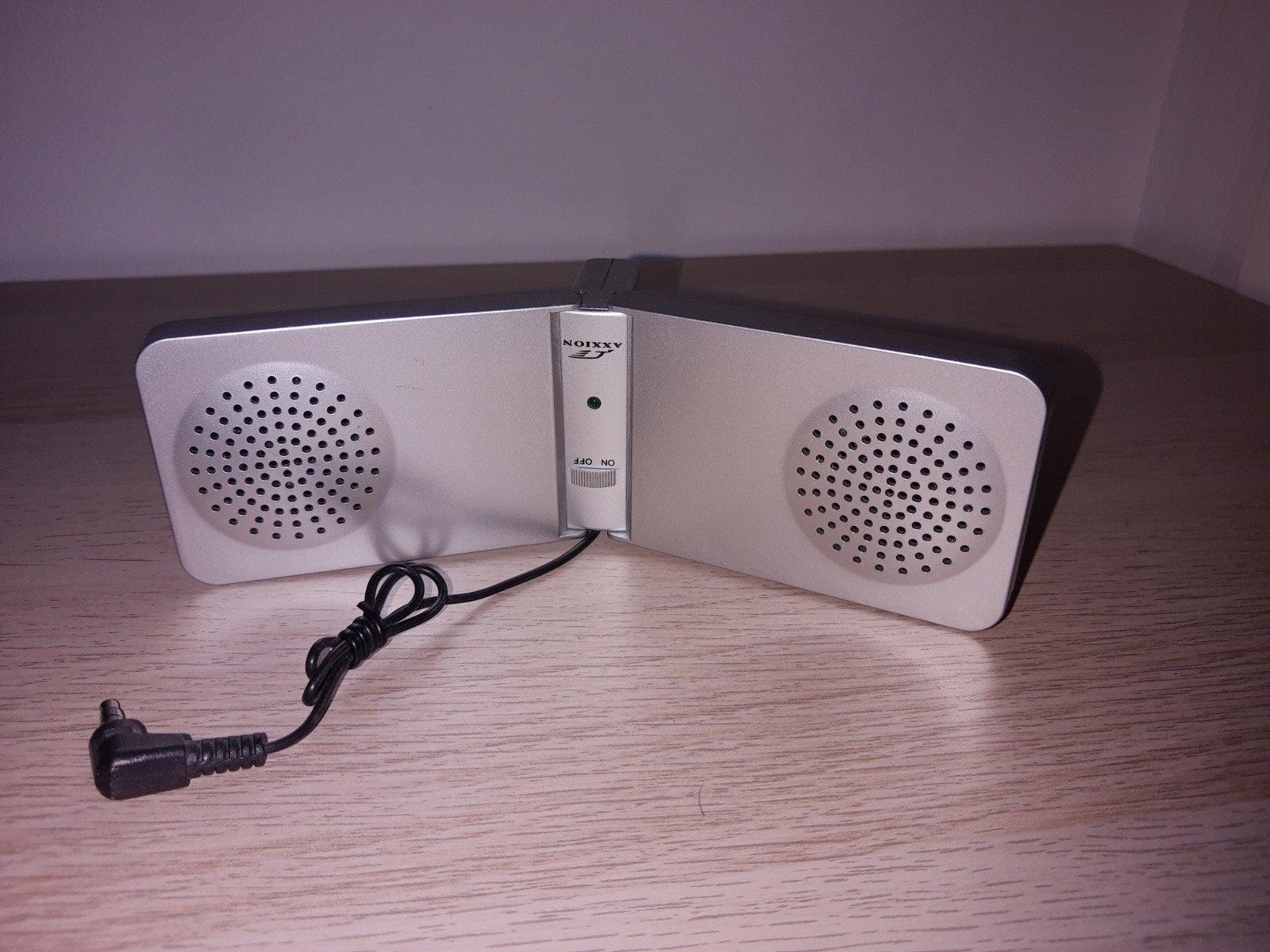 Mini haut-parleur pliable vintage Axxion, Enlèvement ou Envoi, Utilisé, Axxion