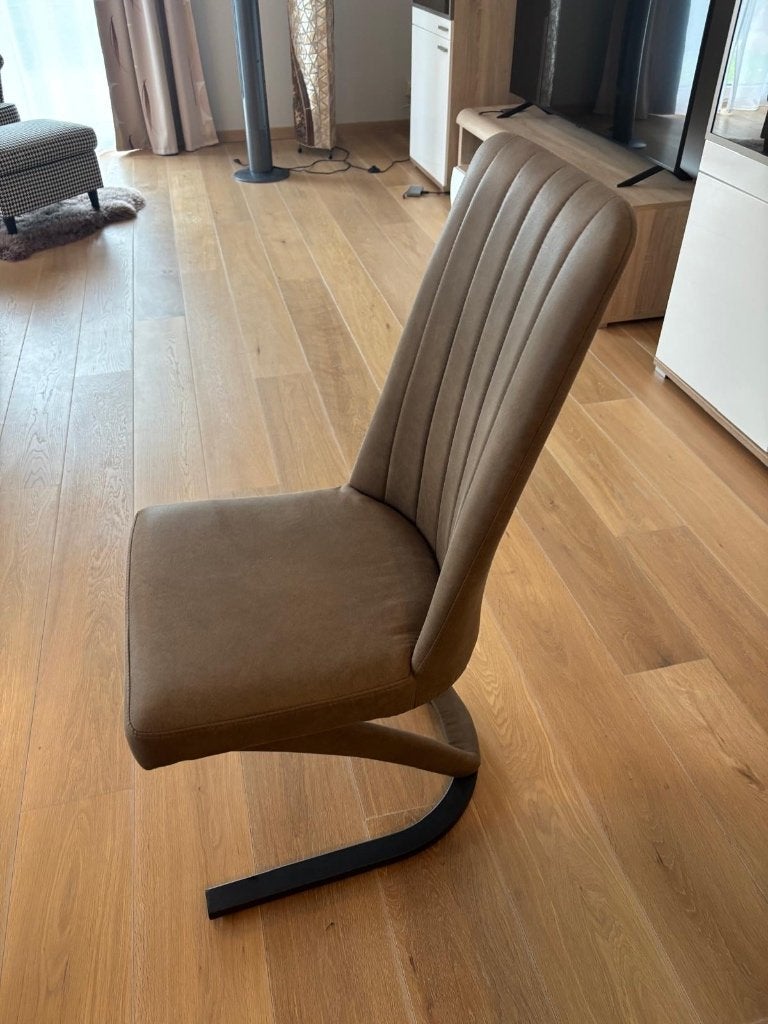 Chaises de salle à manger, Huis en Inrichting, Stoelen, Zo goed als nieuw, Vijf, Zes of meer stoelen, Stof, Bruin, Ophalen