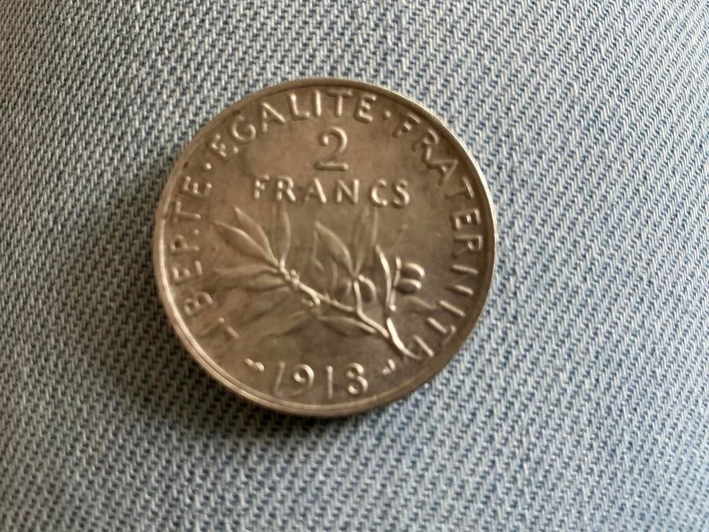 Franse munt zilver 1918, Ophalen of Verzenden, Zilver