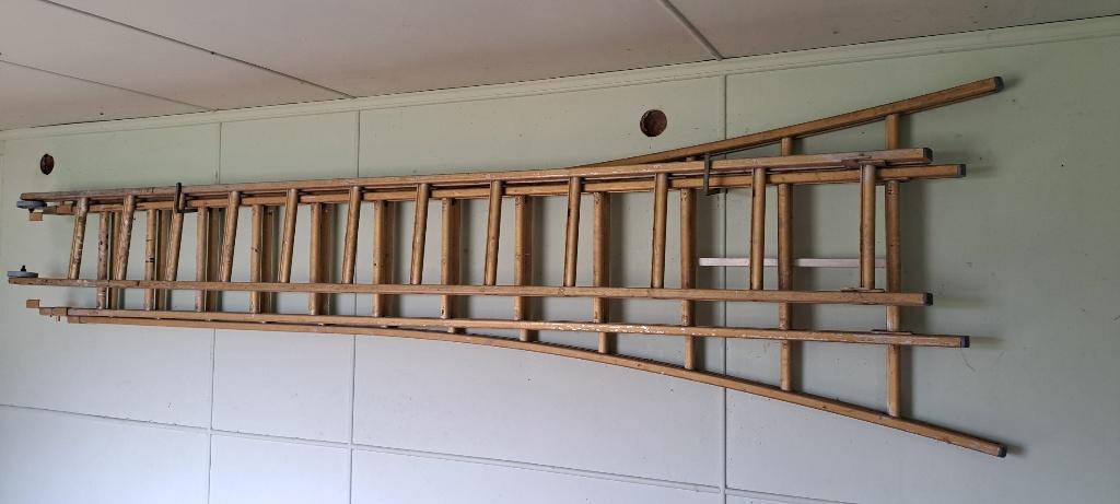 3-delige ladder, Doe-het-zelf en Bouw, Ophalen, Gebruikt, Ladder, Opvouwbaar of Inschuifbaar