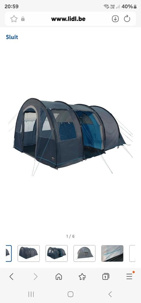 Grote tent nieuw, Caravans en Kamperen, Tenten, Ophalen, Nieuw, Tot en met 5