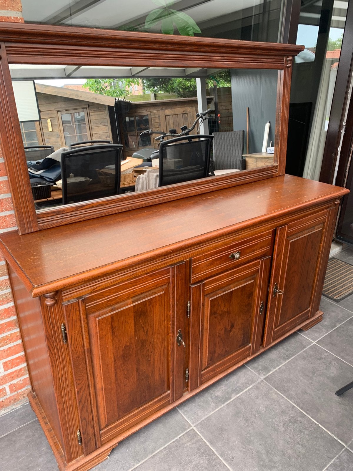 Kast plus spiegel 165x47 cm GRATIS, Huis en Inrichting, Kasten | Dressoirs, Ophalen, Zo goed als nieuw