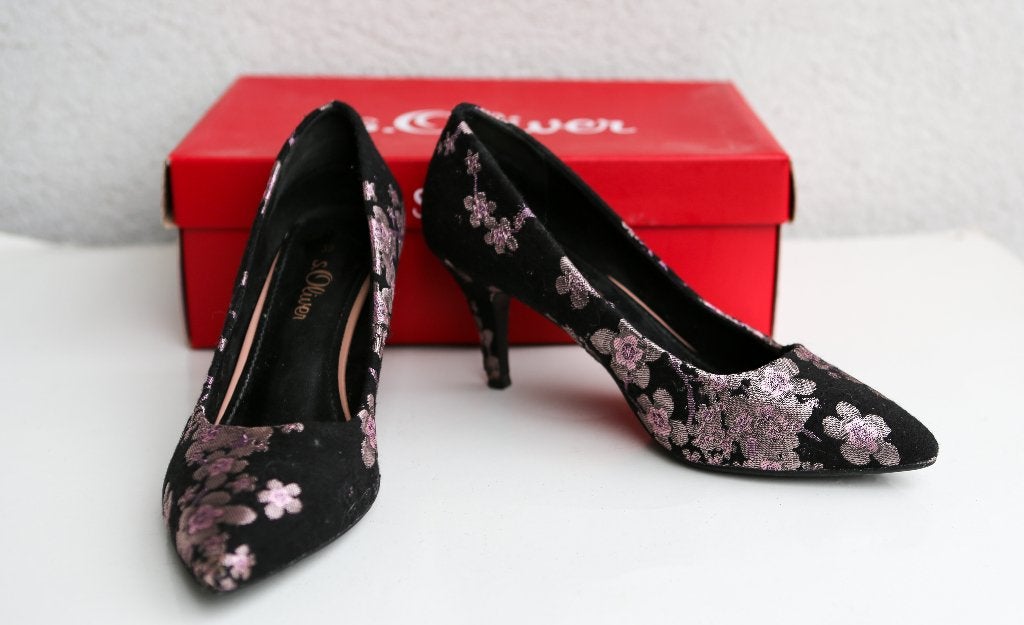 Originele pumps van S. Oliver - 39, Pumps, Zwart, Zo goed als nieuw, S. OLIVER