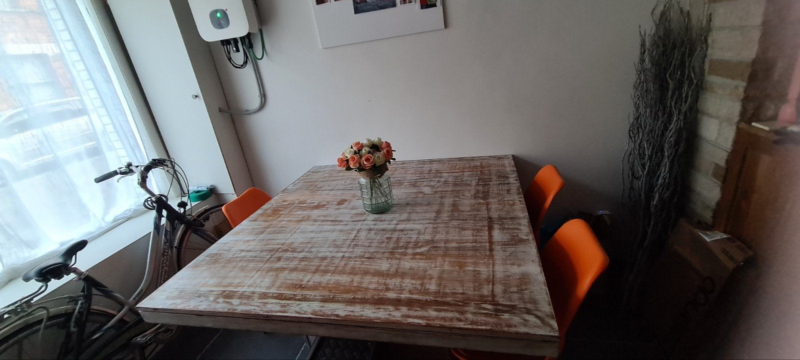 Teak tafel, Ophalen