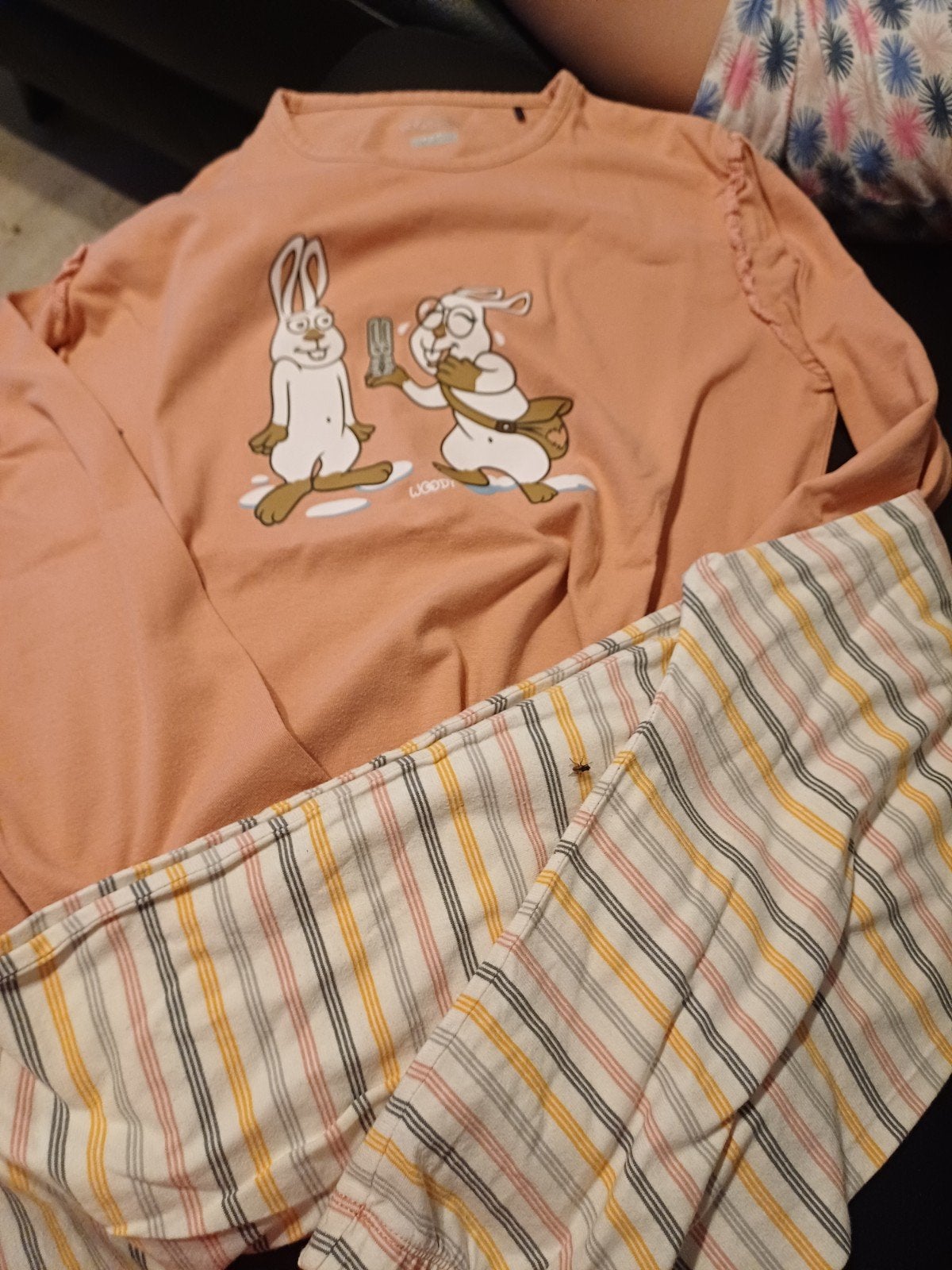 woody pyjama met konijnen Mt 152= 12j, Kinderen en Baby's, Nacht- of Onderkleding, Meisje, Ophalen of Verzenden, Zo goed als nieuw