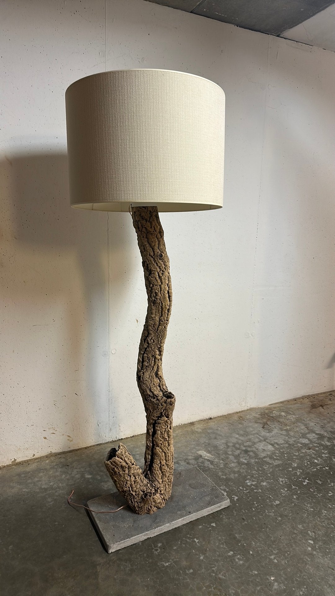 Staanlamp, Ophalen, Gebruikt, Hout, 150 tot 200 cm
