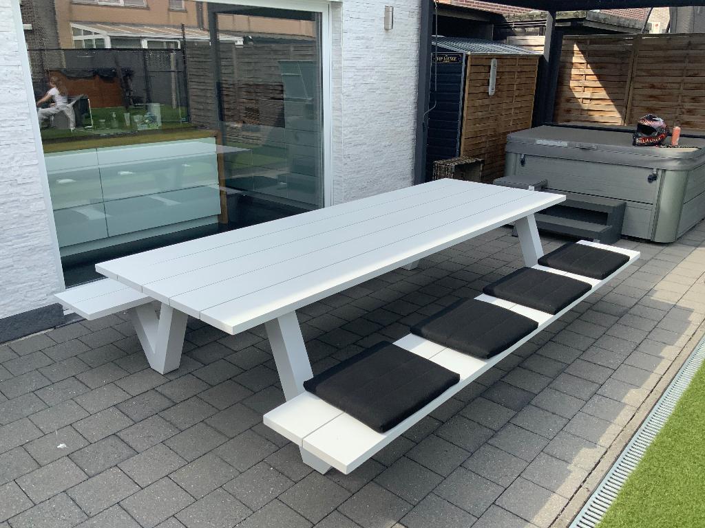 Picknick tafel, Ophalen of Verzenden, Zo goed als nieuw, Rechthoekig, Aluminium