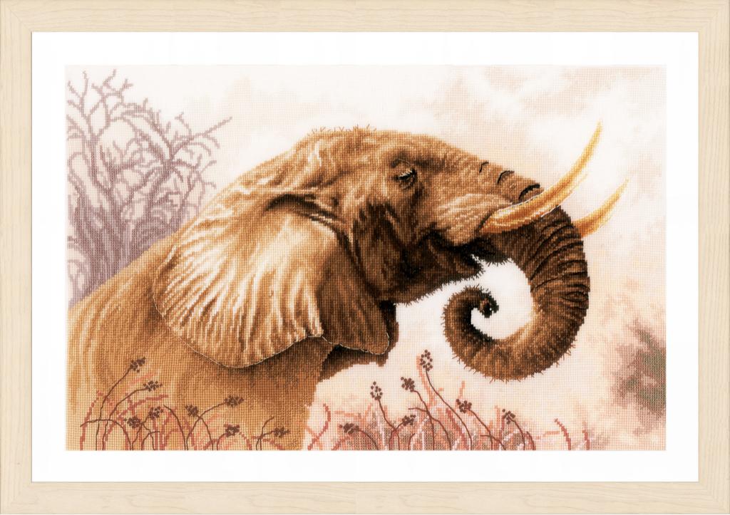 borduurpakket wildlife, olifantenroep, Verzenden, Nieuw, Handborduren, Borduurpakket
