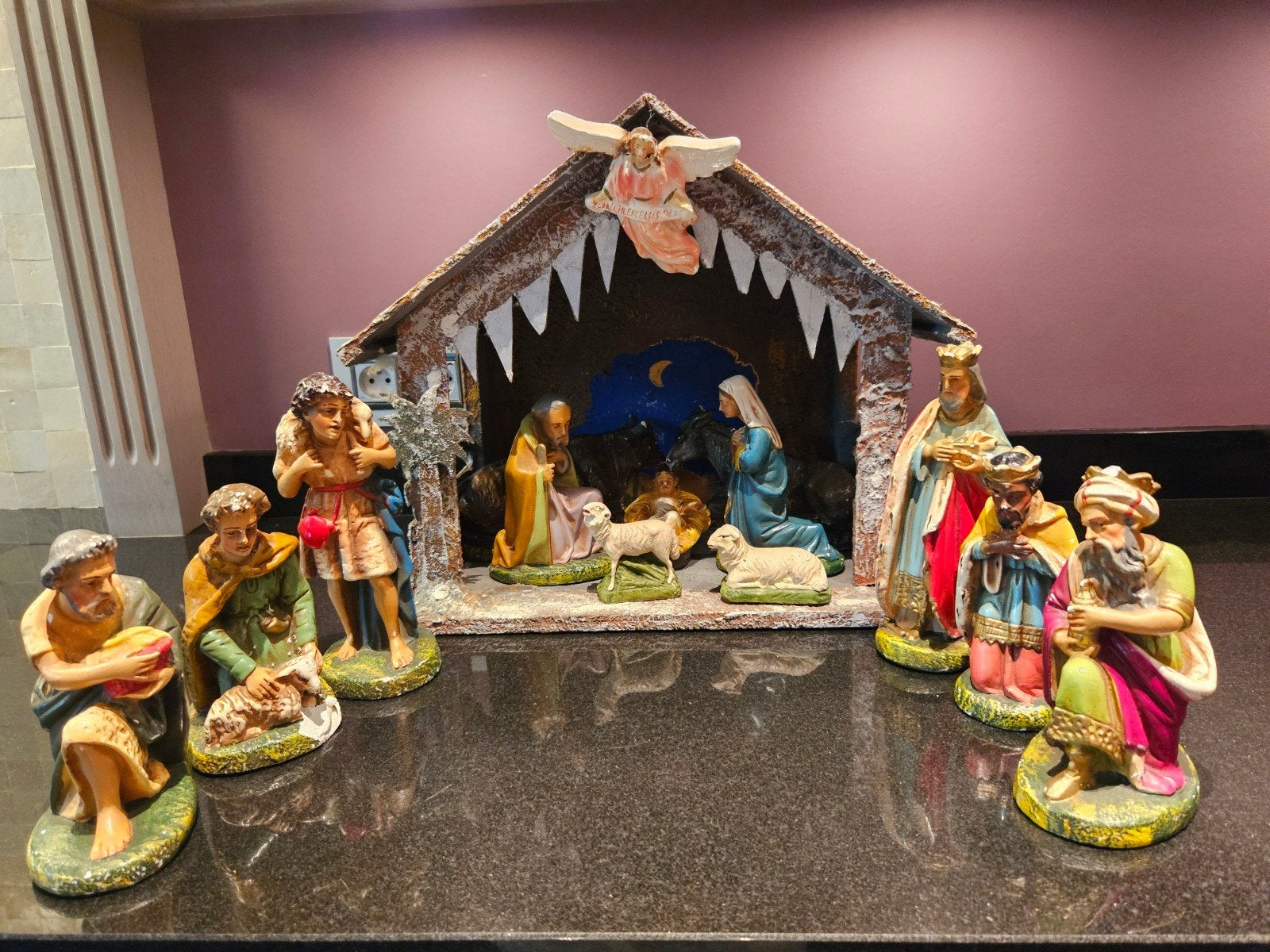 Oude traditionele Kerststal (1930 - 1960), Diversen, Ophalen, Gebruikt