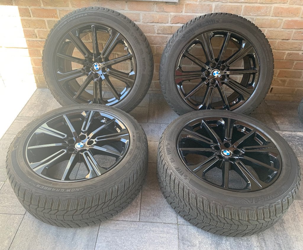 Set originele 20 inch BMW 748 M velgen met winterbanden, Auto-onderdelen, Banden en Velgen, Gebruikt, 275 mm, Banden en Velgen
