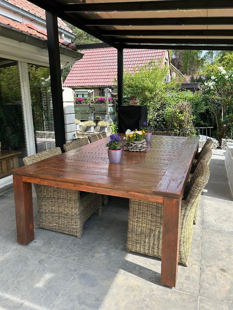 Tuintafel extra groot Bristol, Ophalen, Zo goed als nieuw, Rechthoekig, Teakhout
