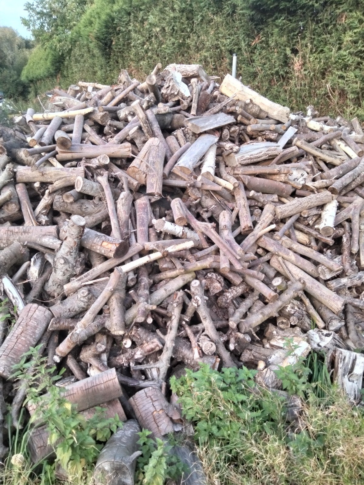 DROOG brandhout 50€/cub, mengeling kers en wild hout, Ophalen