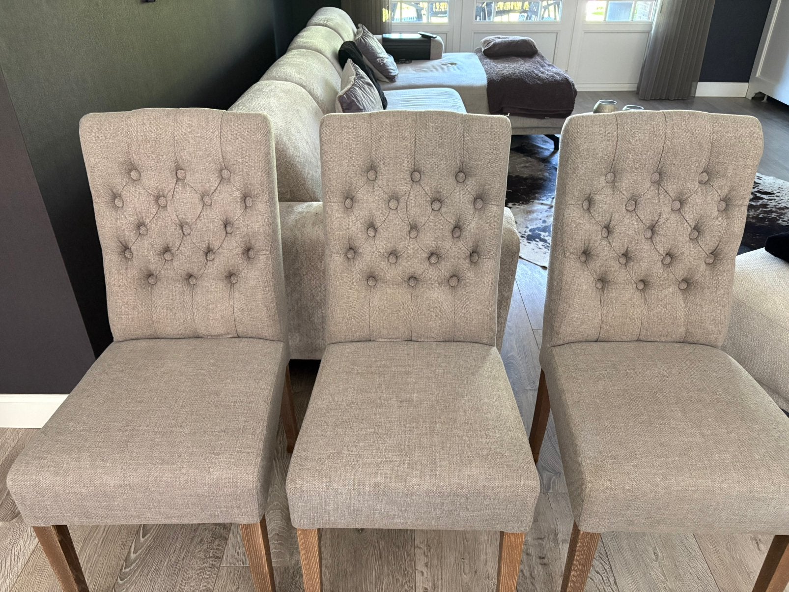 6 landelijke stoelen, Huis en Inrichting, Stoelen, Ophalen, Zo goed als nieuw