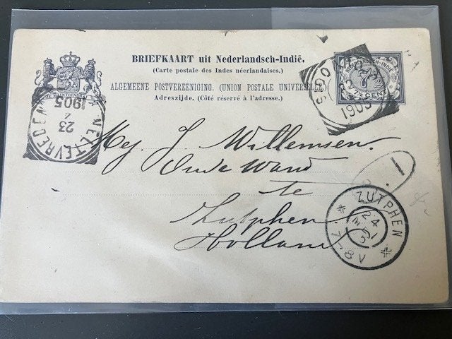 Briefkaart ned.Indië,, Postzegels en Munten, Verzenden, Briefkaart