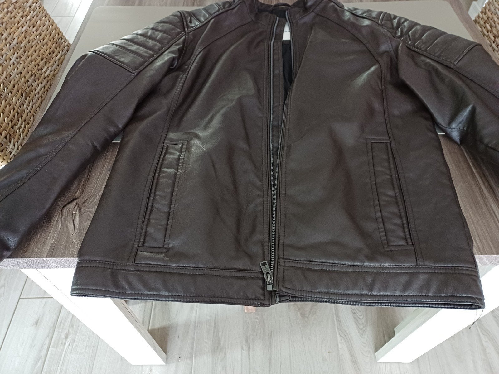 Lederen jas, Kleding | Heren, Jassen | Zomer, Ophalen, Maat 52/54 (L)
