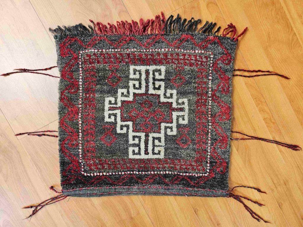 Oosters tapijtkussen 40/40 cm, Verzenden, Gebruikt, Grijs, Oosters