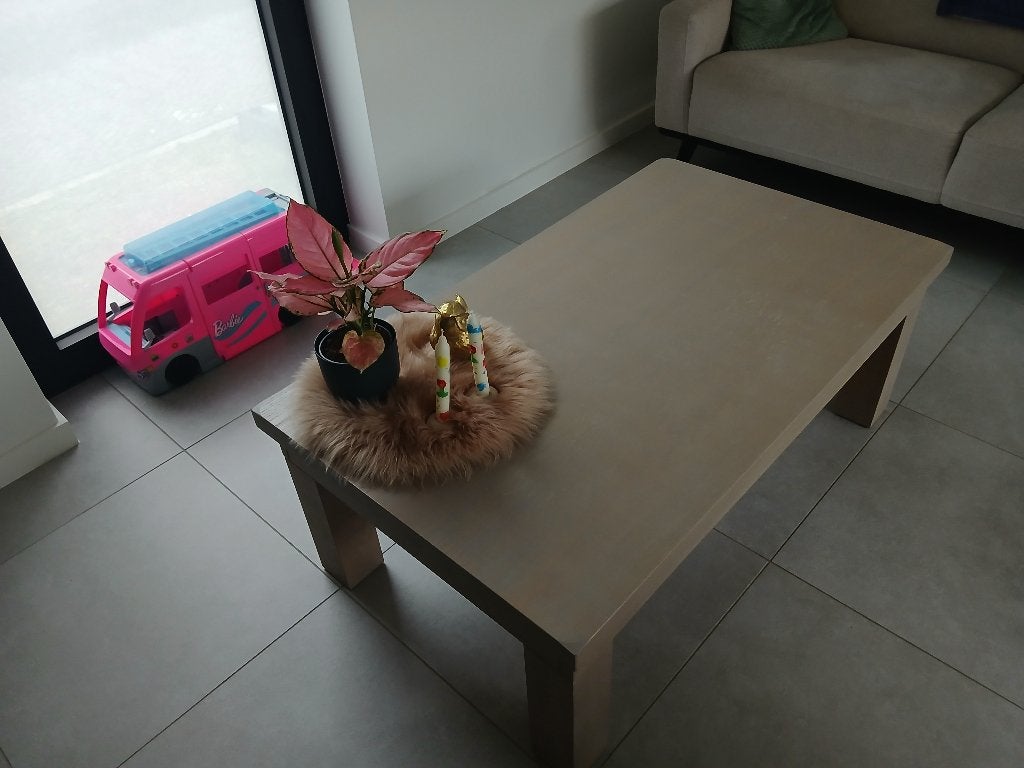 Salontafel, Huis en Inrichting, Ophalen, 100 tot 150 cm, Eikenhout, 50 tot 100 cm
