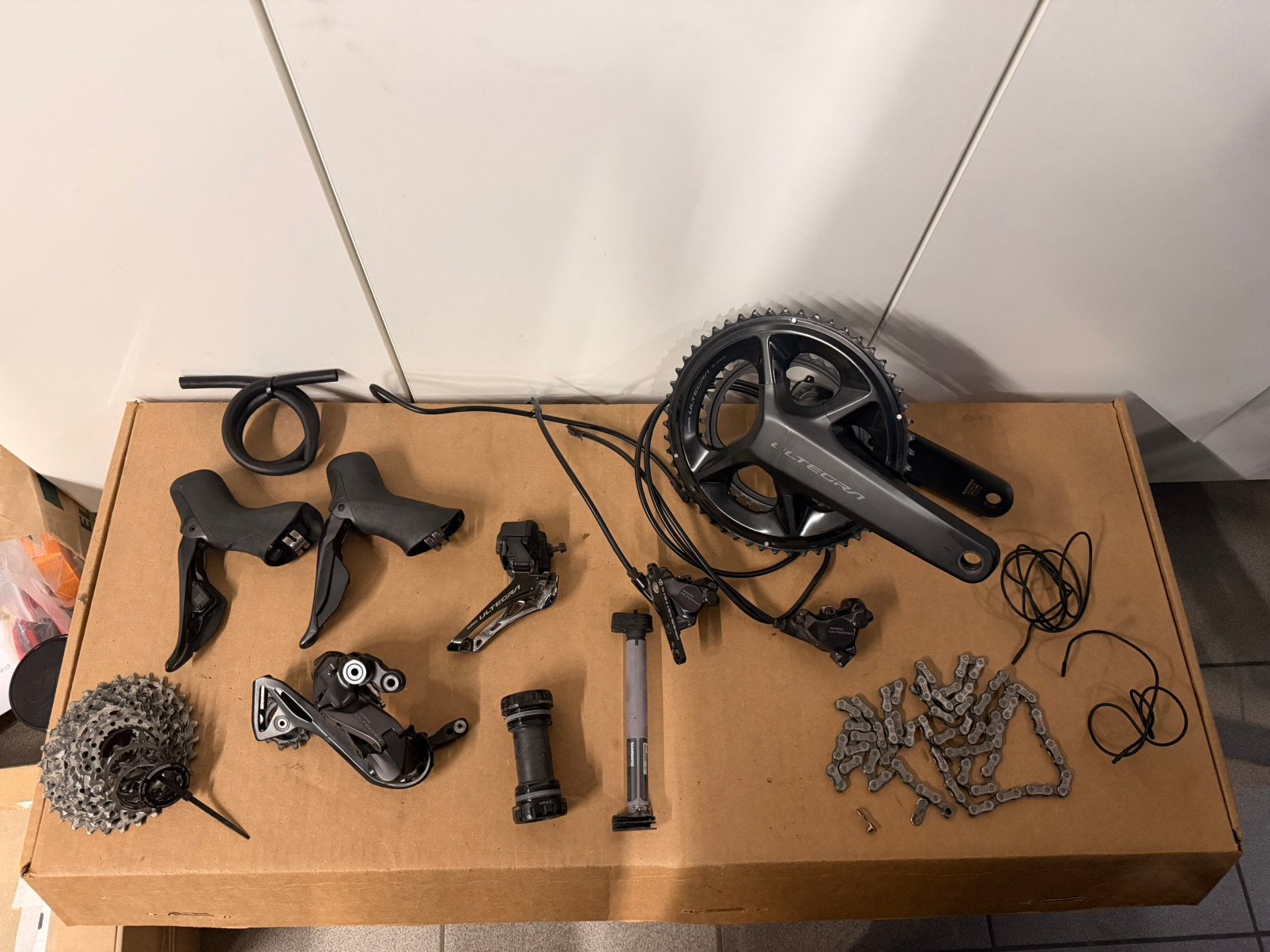 Groupe 12 V Shimano Ultegra Di2 R8170, 172,5 mm, complet, Vélos & Vélomoteurs, Enlèvement ou Envoi, Comme neuf, Gravelbike
