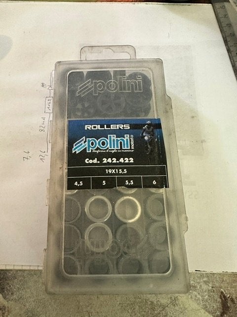 Polini rollen testset Piaggio/Vespa 2T & 4T 50/72/80cc, Fietsen en Brommers, Ophalen of Verzenden, Gebruikt, Blok, Piaggio