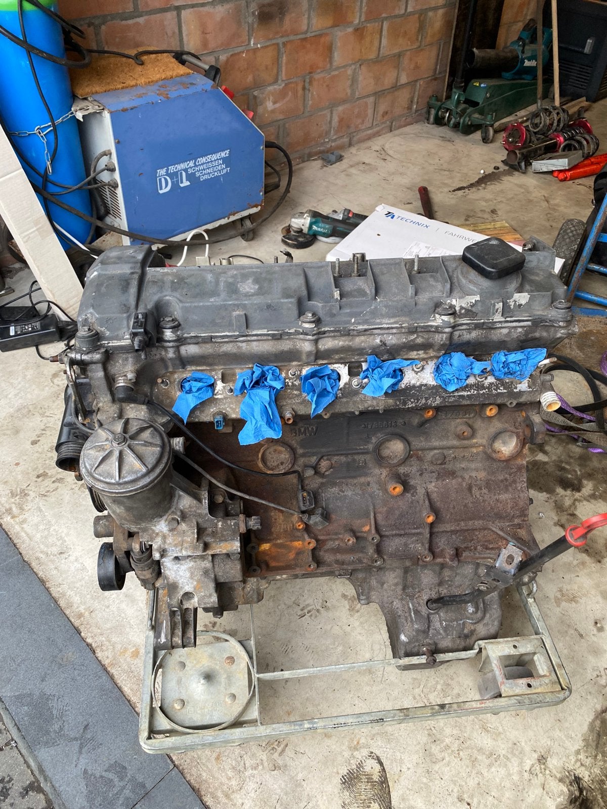 M50B25 non vanos motor, Auto-onderdelen, Ophalen, Gebruikt, BMW