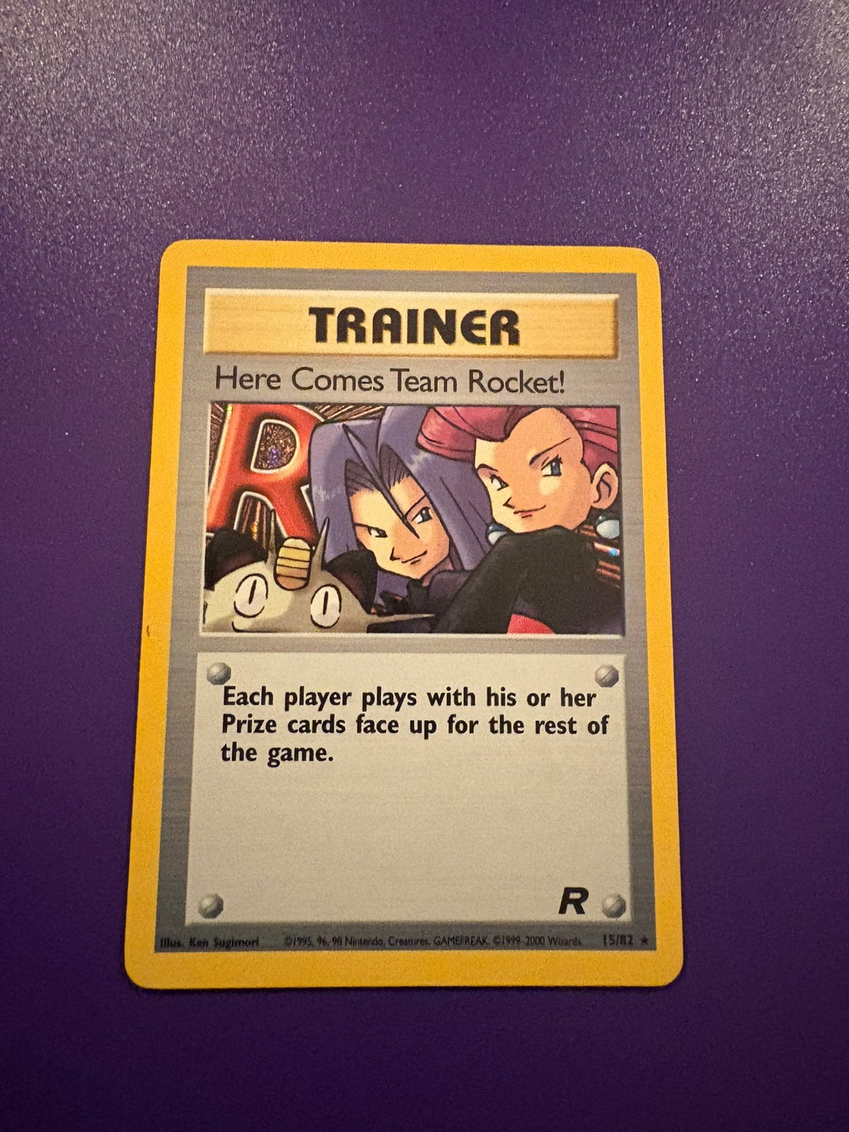 Here comes team rocket pokemon kaart, Ophalen of Verzenden, Zo goed als nieuw