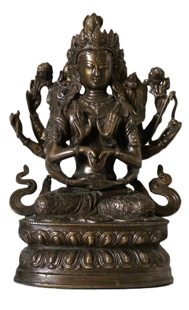 Bouddha en bronze ancien., Enlèvement ou Envoi, Bronze