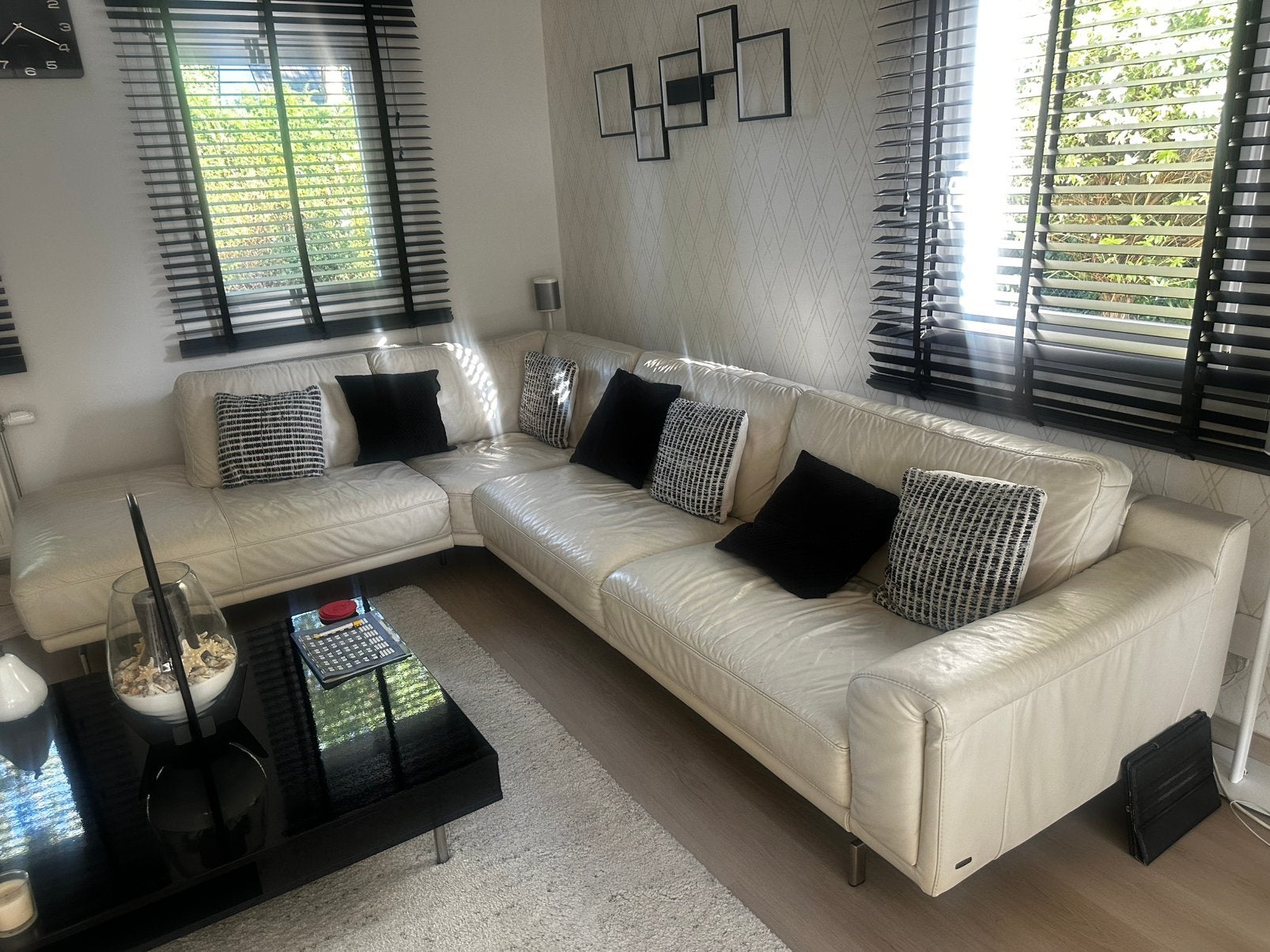 Canapé d'angle en cuir Natuzzi GRATUIT pour le vendredi 26/6, Enlèvement, Utilisé, Cuir, Modern